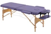 2 Section Massage Table Bed Couch Portable Beauty Bed Lightweight Folding Therapy Bed Purple