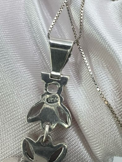 Silver Aquamarine & Sterling Silver Pendant Necklace