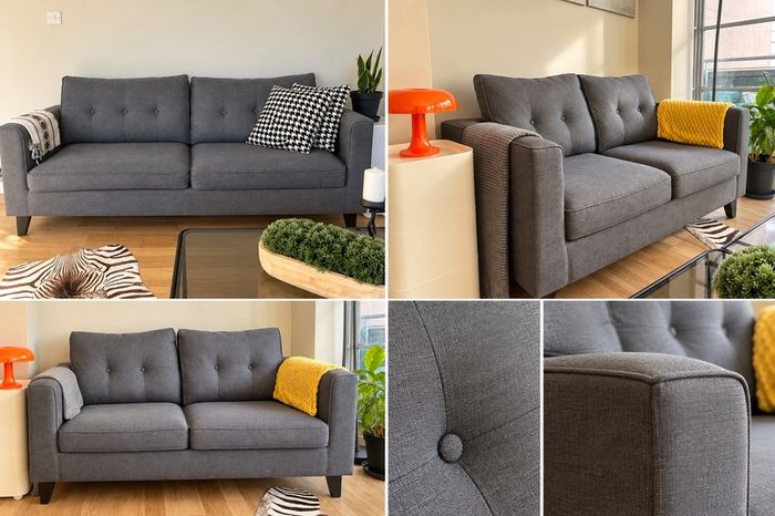 2 Grey Sofas in Excellent Condition Only 1 Year Old