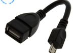 USB OTG A (Female) to Micro USB 5 Pin (Male) Adapter Cable