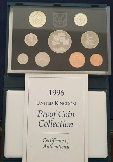 1996 Royal Mint Proof Set Of 9 Coins