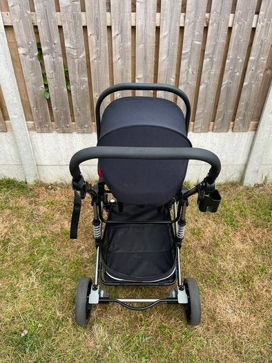 Magic ZC 3 in 1 Pushchair Pram Travel System, Baby Stroller 3 in 1 with Reversible Two Pushing Modes, Newborn Infant Carriage One-Click Folding, Toddler Buggy Aluminum Frame (739 Black)