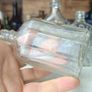 475 - Set of 5 Vintage Clear Glass Cork Screw Top Collectible Decorative Bottles Image 5