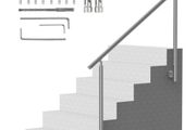 149.9 cm Handrails for Outdoor Steps Staircase for Porch Deck Side-mount