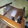 Two Tiered Side Table featuring Turned Wood Legs and a Scalloped Edge Top Image 4