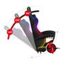 Huzaro Force 47 RGB Mesh Gaming Chair with Footrest - Black Image 7