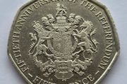 Gibraltar 50 pence 2017 coin - 50 Anniversary of the Referendum