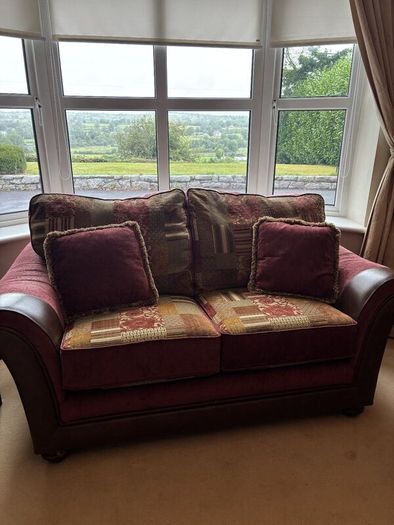 3-Piece Suite, Footstool & Solid Wood Furniture