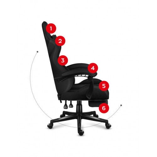 Huzaro Force 4.7 Carbon Mesh Gaming Chair with Footrest