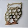 Vintage Solid Brass Owl Trivet Liffey Artefacts Ireland Image 3