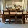 Solid Wood Dining Table & 8 Chairs Image 2