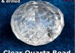 Clearance Large Faceted Drilled Quality Clear Quartz Bead For Bracelet Necklace 18x8mm 3g