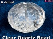 Clearance Large Faceted Drilled Quality Clear Quartz Bead For Bracelet Necklace 18x8mm 3g