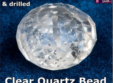 Clearance Large Faceted Drilled Quality Clear Quartz Bead For Bracelet Necklace 18x8mm 3g