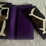 Dooney & Bourke Continental Clutch  Zebra Print Trifold Checkbook Wallet with Purple Interior Lining Image 7