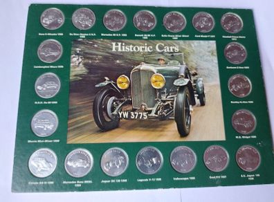 Historic Vintage & Classic Cars 1970's Coin Collection