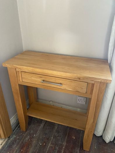 Solid Oak Console Table