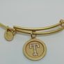 Chrysalis Gold Plated Initial 'T' Expandable Bangle Bracelet CAN POST Image 2