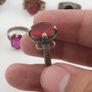 Antique Boho Jewellery 15 Mixed Brass Stone & Glass Rings Image 10
