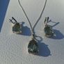 Sterling Silver Pale Aquamarine and Earrings Set(New) Image 2