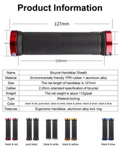 Labewin Bike Handlebar Grips, Non-Slip Rubber Bicycle Handle Grip with Aluminum Lock, Bike Hand Grip for Scooter Cruiser Urban Bike Tricycle Wheel Chair MTB BMX Foldable Bicycle