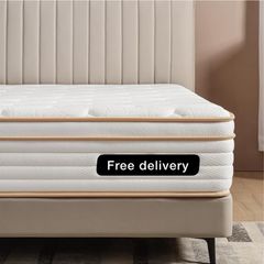 King Mattress, 10 Inch Orthopedic Hybrid Memory Foam King Mattress 5FT, Individually Wrapped Pocket Sprungs