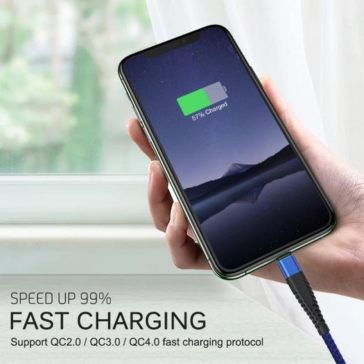 1/2/3 Meter USB-C Charging Lead For Samsung S9 S10+ S20+ Type C Charging Fast Charger Phone Cable Samsung