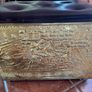 Antique Coal Box with Brown Cushion Lid Image 2