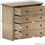 Panama 4 Drawer Chest Solid Pine Wood, Bedroom furniture, Waxed Oak Finish Image 4