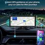 Apple Carplay, 8.88" Car Play Screen for iPhone & Android with 1080P HD Rear & Front Cameras, GPS Navigation, Bluetooth 5.2, Hands-Free Voice Control, Mirror Link, AUX, FM Image 5