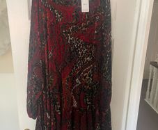 Red midi dress Size 20 Next brand new