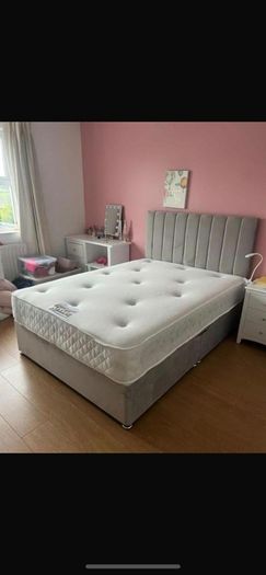 New Stylish Double 4ft, 4ft6, King 5ft And 6ft Superking Sizes Divan Beds Instock. Drawers And Optional Tufted Mattresses Available. Free Delivery