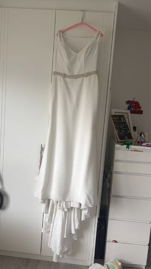 wedding dress with stains