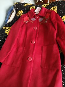 BNWT Savida Burgandy Arizona Embroidered Coat