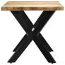 Dining Table 160x80x75 cm Solid Rough Mango Wood Image 4