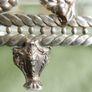 Antique Sterling Silver Handcrafted Square Container With Leaf Applique (glass Slightly Chipped) Image 10