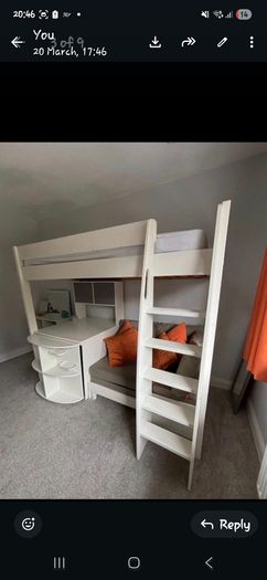 mid sleeper with additional sofa bed as shown in pics