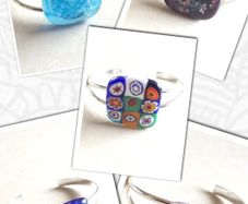 Handmade Glass Fused Dichroic Bangle - FREE DELIVERY