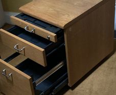 Wooden filing cabinet -under desk