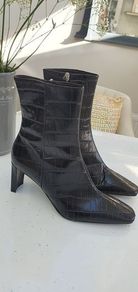 TOPSHOP Leather croc print boots Sz 42 (8 to 8.5UK) - Bnwt Rrp 120