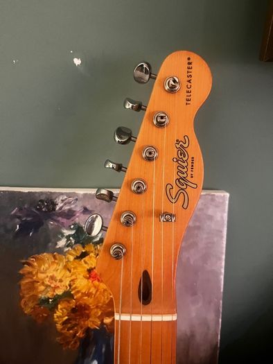 Fender Squier 40th Anniversary Telecaster, Vintage Edition in the Satin Vintage Blonde finish