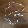 Vintage White Rosary beads from Loudres Image 5