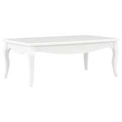 Coffee Table White 110x60x40 cm Solid Pine Wood