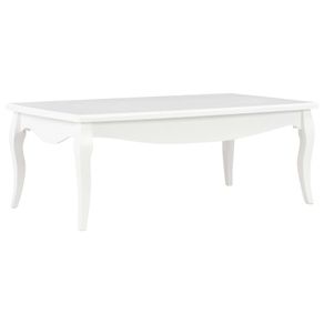 Coffee Table White 110x60x40 cm Solid Pine Wood