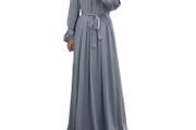Brand New OBEEII Women's Muslim Robes Solid Color Muslim Dress