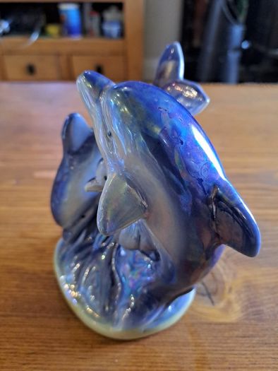 Vintage 3 dolphins ornament
