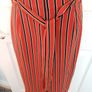 Zara Rust Strip Elasticated Pants Size 12 Image 2