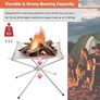 NEW SALE | Portable Fire Pit for Camping, Outdoor Folding Firepit Fireplace with Heat Resistant Gloves & Carrying Bag Image 3