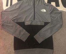 The North face black and grey hoodie