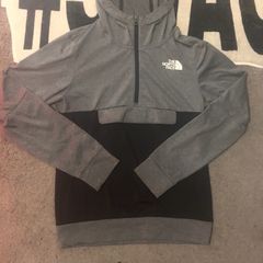 The North face black and grey hoodie